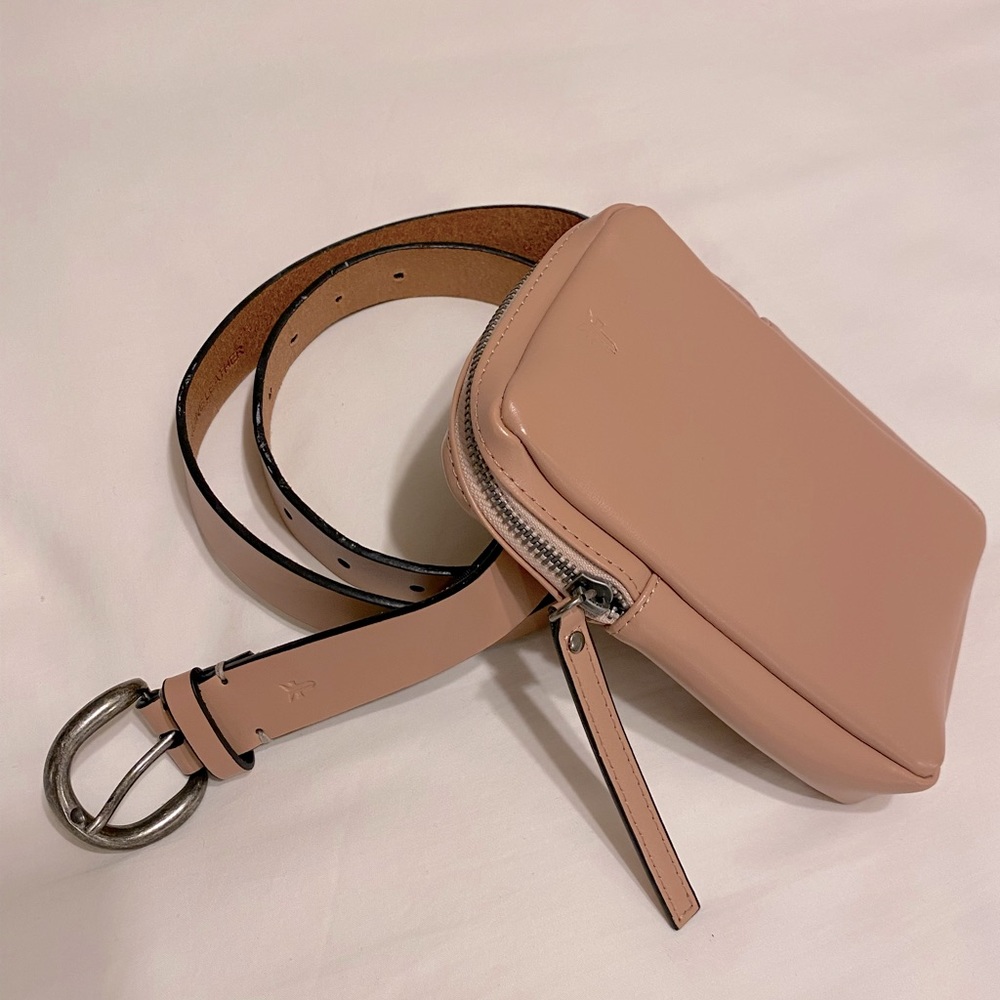 Frye Leather Belt Bag, blush color, size L/XL